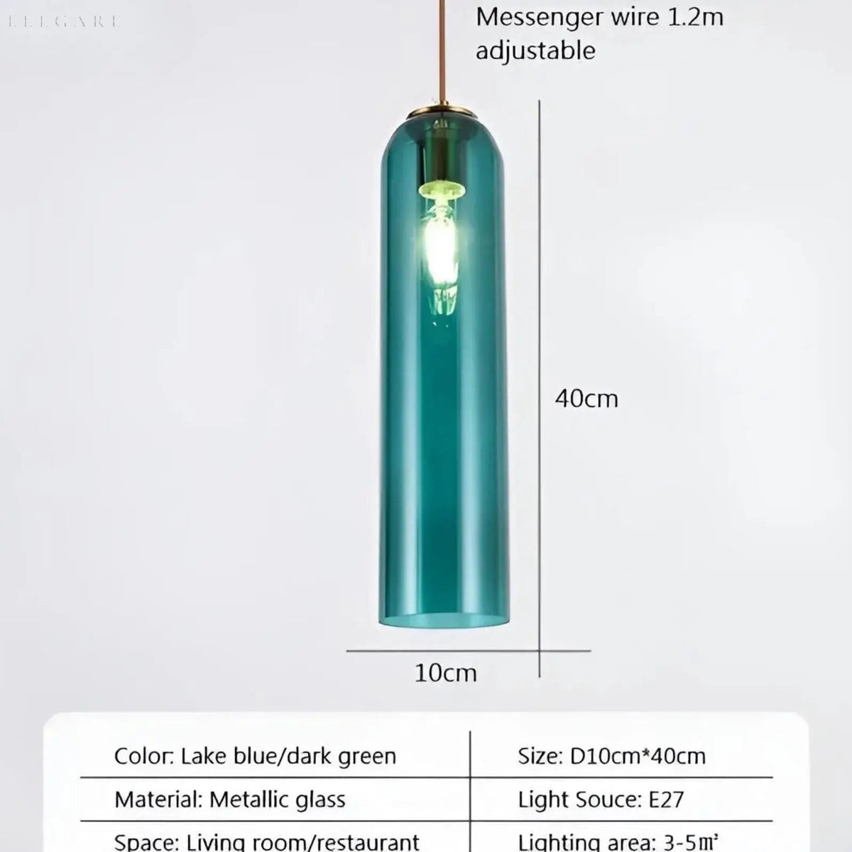 Elegant Glas & Metal Hængelampe | LumiSphere