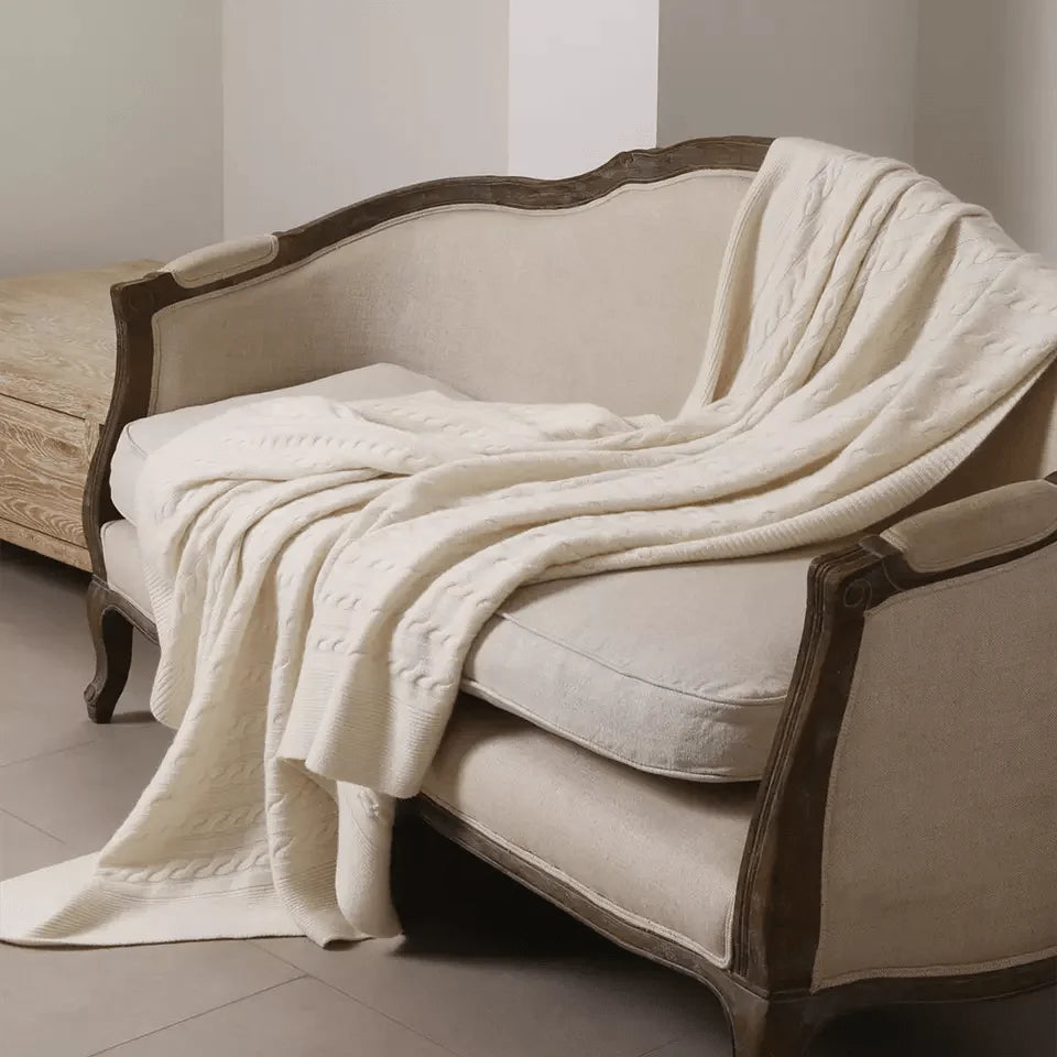 LuxeWarm Cashmere Strik Plaid