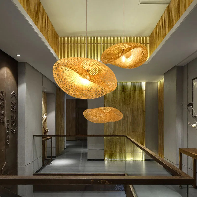 EcoLantern - Vintage Bamboo LED Pendellampe