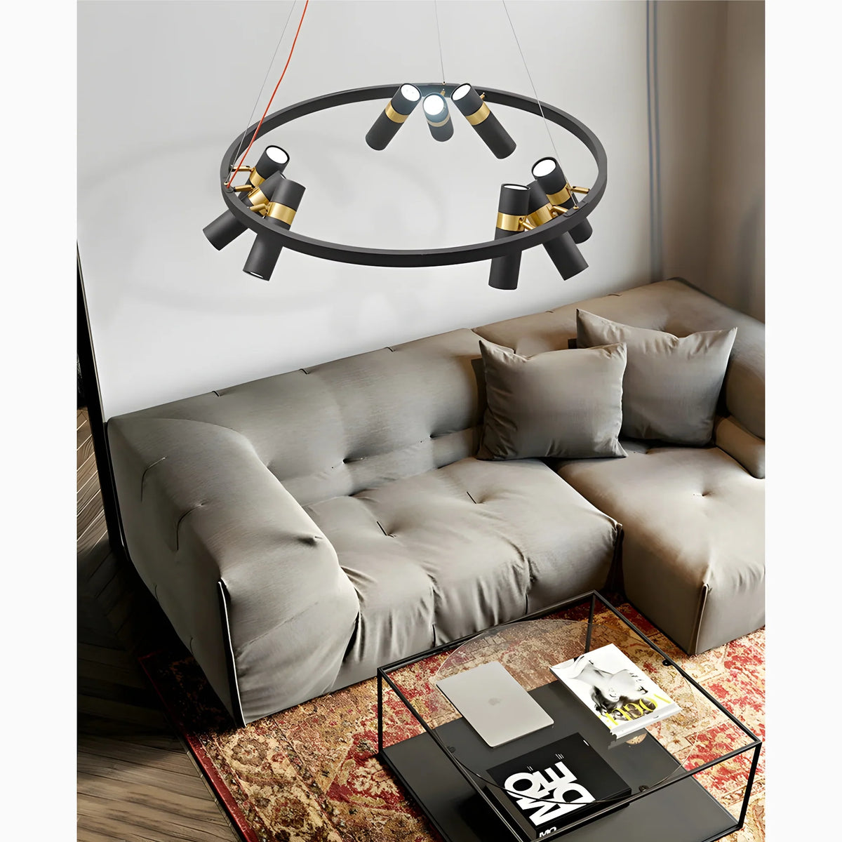 NoirGlow - Minimalistische Zwarte LED Hanglamp