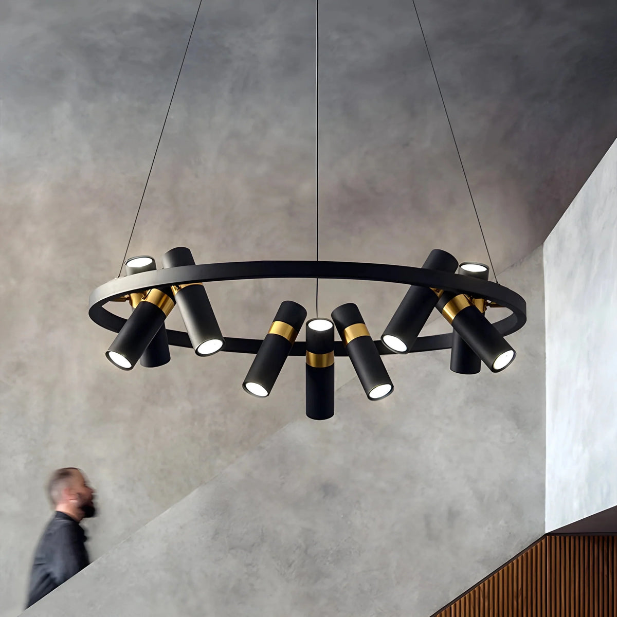 NoirGlow - Minimalistische Zwarte LED Hanglamp