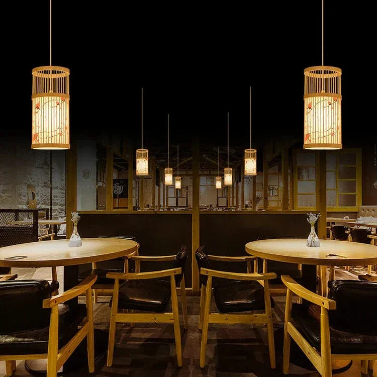 Japansk Design Kroonluchter i Bambus