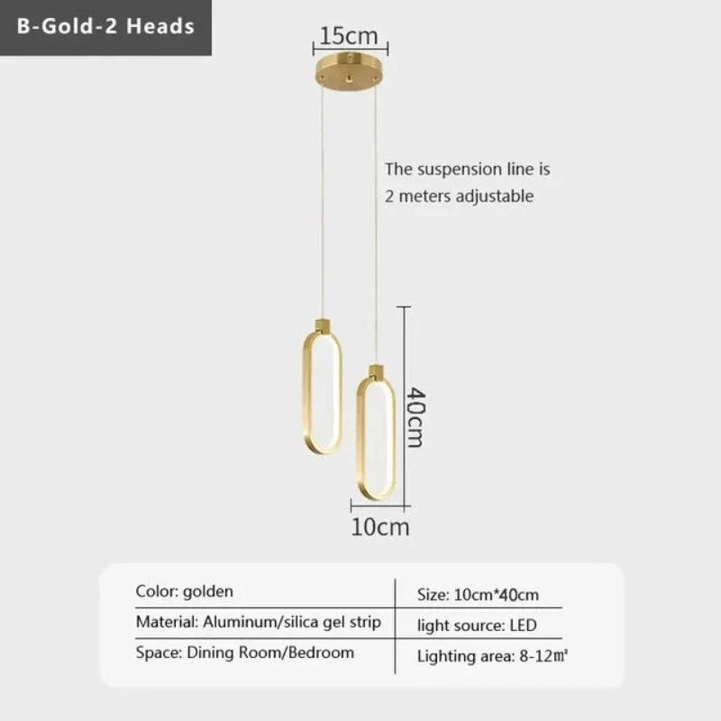 Elegant Dobbelt Ring Hanglampe | DuoGlow