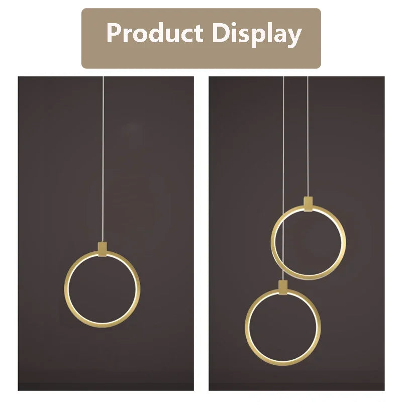 Elegant Dobbelt Ring Hanglampe | DuoGlow