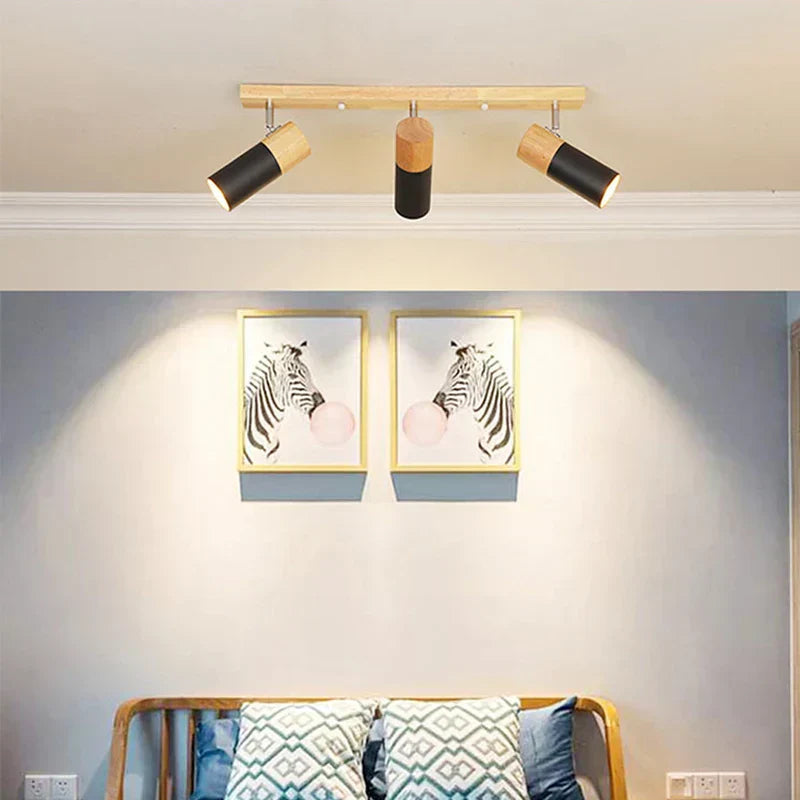 Moderne Træ Loftlampe | WoodAura