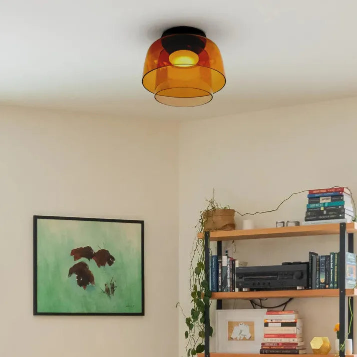 GlasElegance – Middelalderlig Loftslampe med Moderne Twist