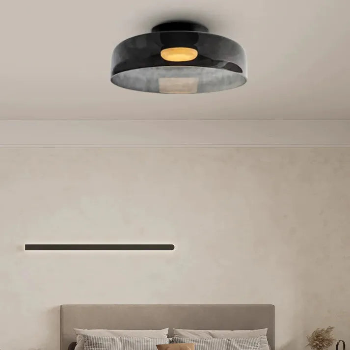 GlasElegance – Middelalderlig Loftslampe med Moderne Twist