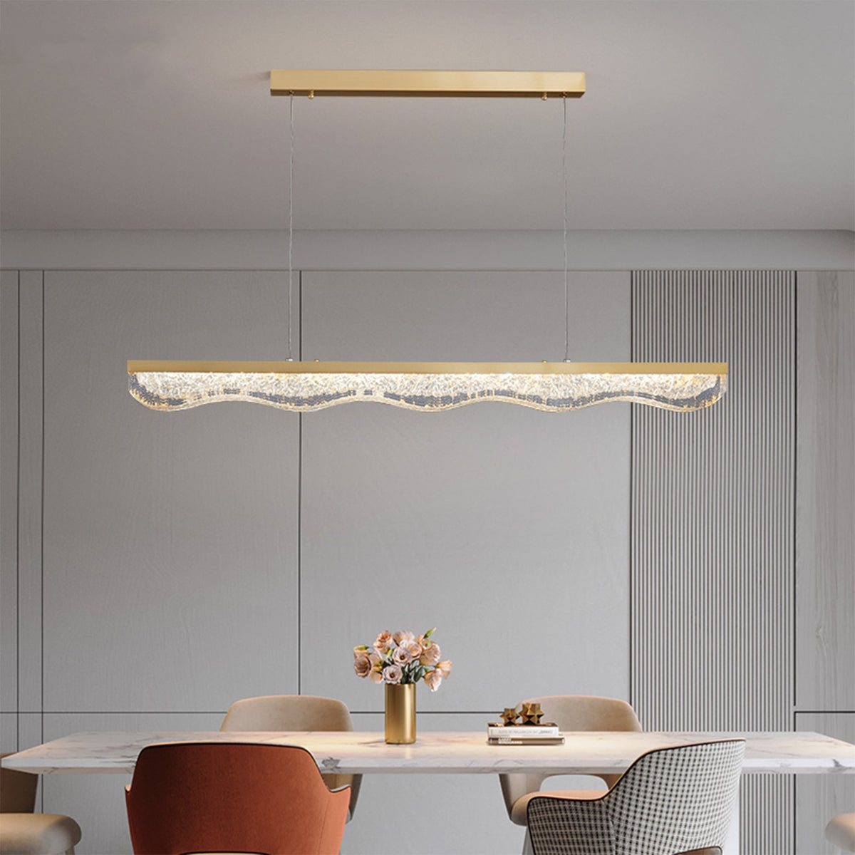 Elegant Rektangulær LED Hængelampe