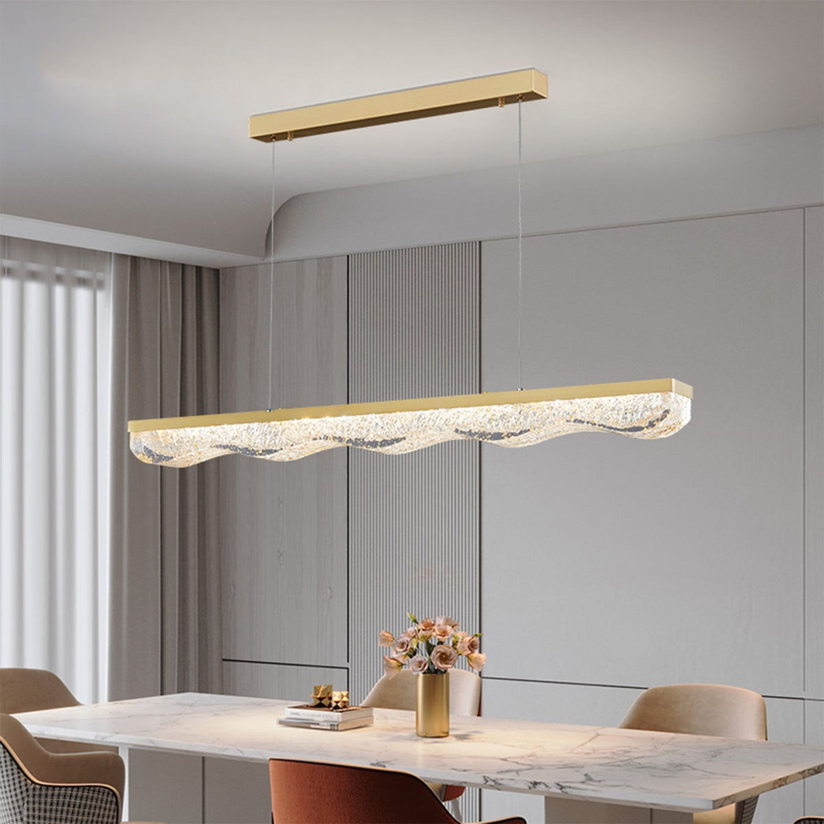 Elegant Rektangulær LED Hængelampe