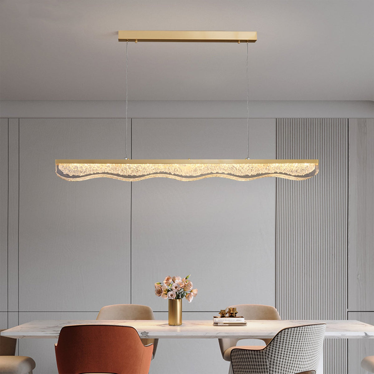 Elegant Rektangulær LED Hængelampe
