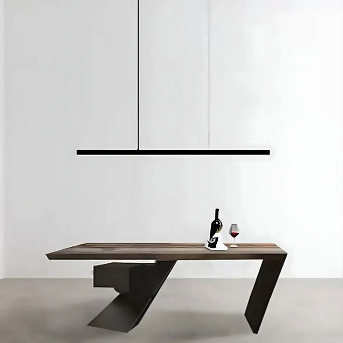 Minimalistisk Sort LED Hængelampe