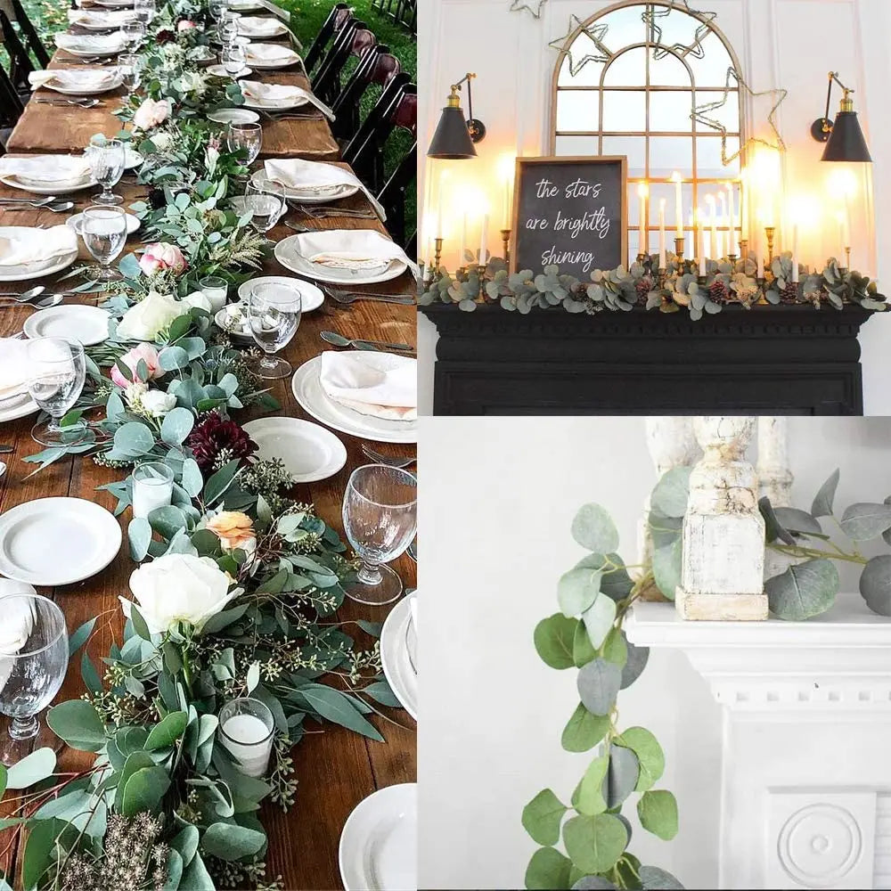 EucaGreen – Kunstig Eucalyptus Sæt (2 Stykker) | Naturlig Elegance