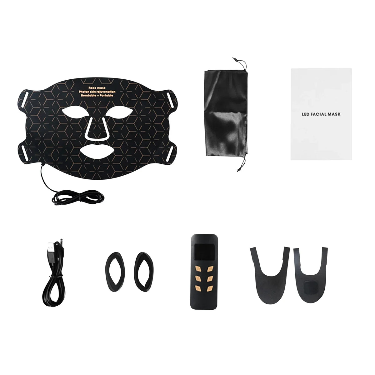 LED Silikone Ansigts- og Nakke Maske til Anti-Aldring og Acne Behandling-1