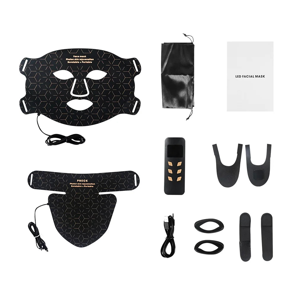 Variant image for LED Silikone Ansigts- og Nakke Maske til Anti-Aldring og Acne Behandling-2