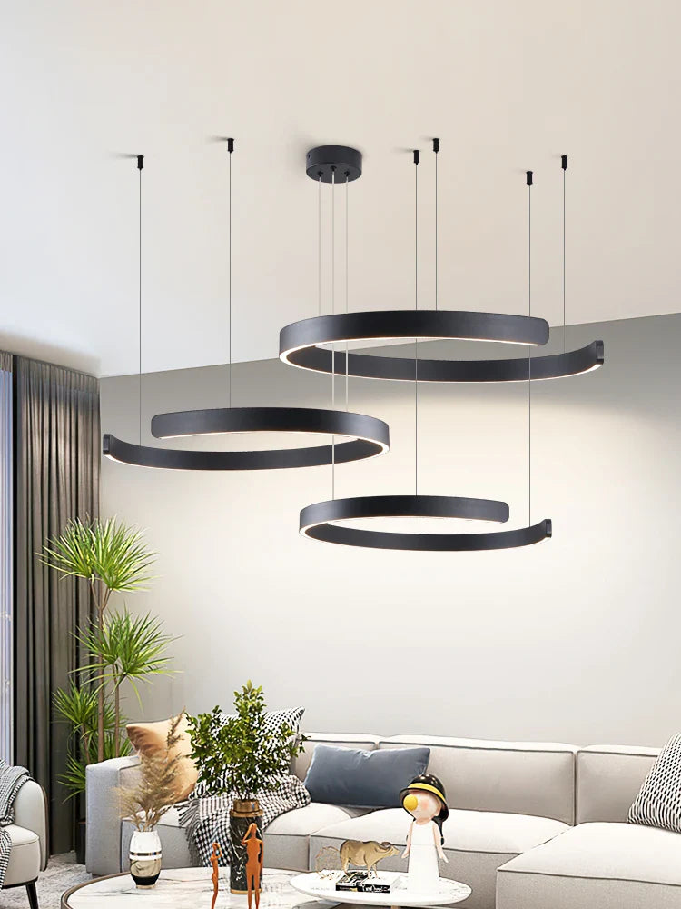 NordLys – Rund LED Lysekrone til Stuen