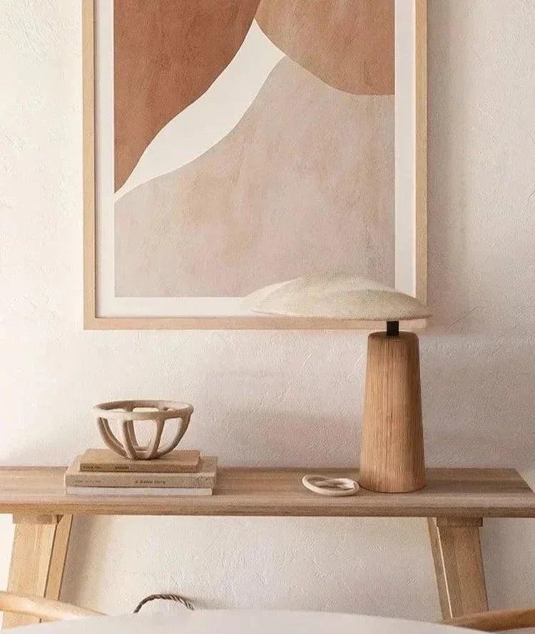 Vintage Træbordlampe med Zen LED Lys | ZenWood