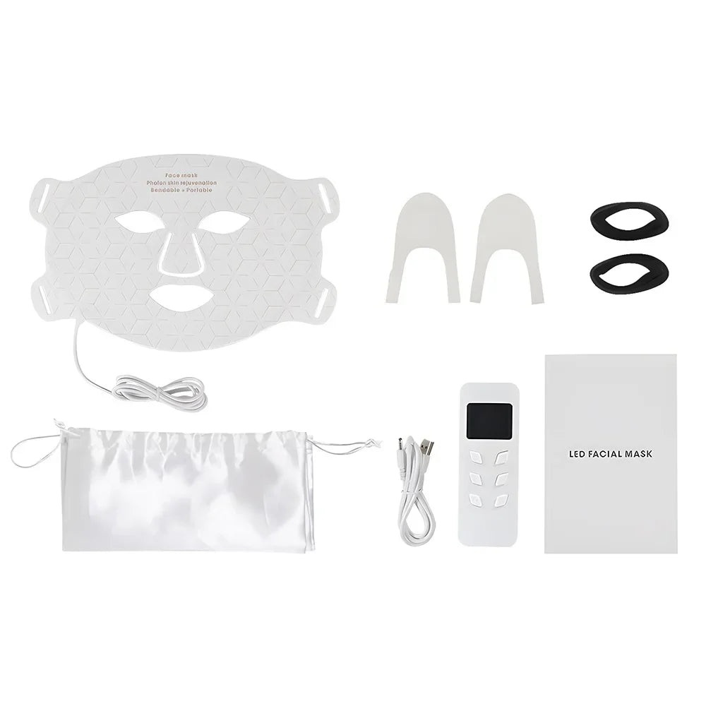 Variant image for LED Silikone Ansigts- og Nakke Maske til Anti-Aldring og Acne Behandling-3