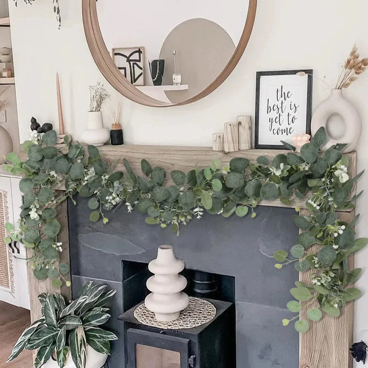 EucaGreen – Kunstig Eucalyptus Sæt (2 Stykker) | Naturlig Elegance