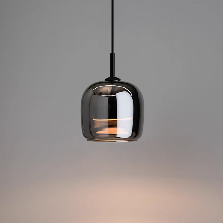 NordicGlow Sort Glas Pendel Lampe