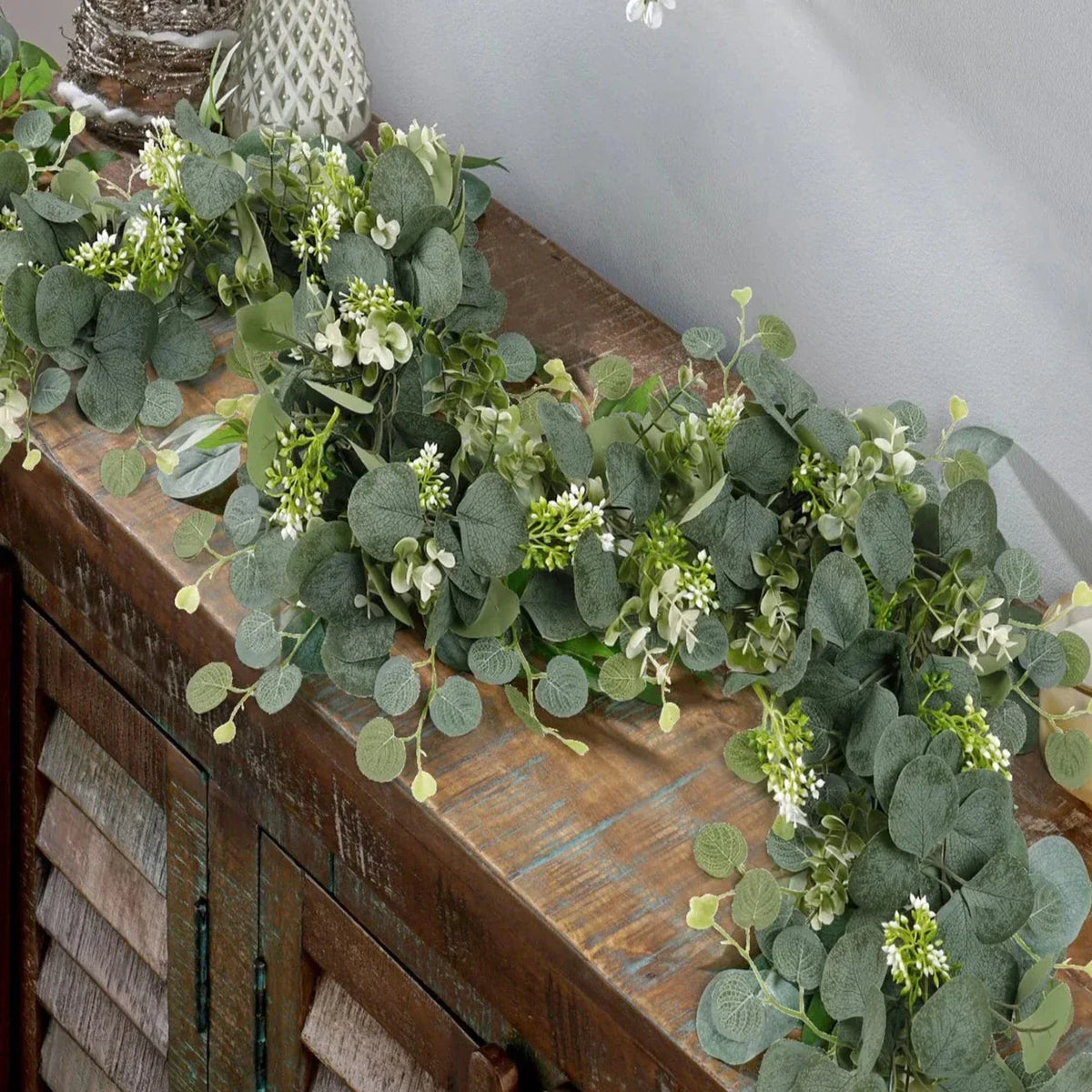 EucaGreen – Kunstig Eucalyptus Sæt (2 Stykker) | Naturlig Elegance