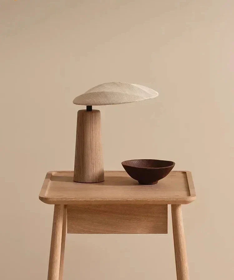 Vintage Træbordlampe med Zen LED Lys | ZenWood