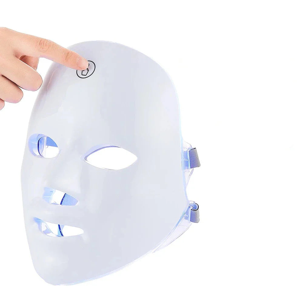 LED Ansigtsmaske til Forbedret Hudpleje med 7 Farver og Ergonomisk Design-3