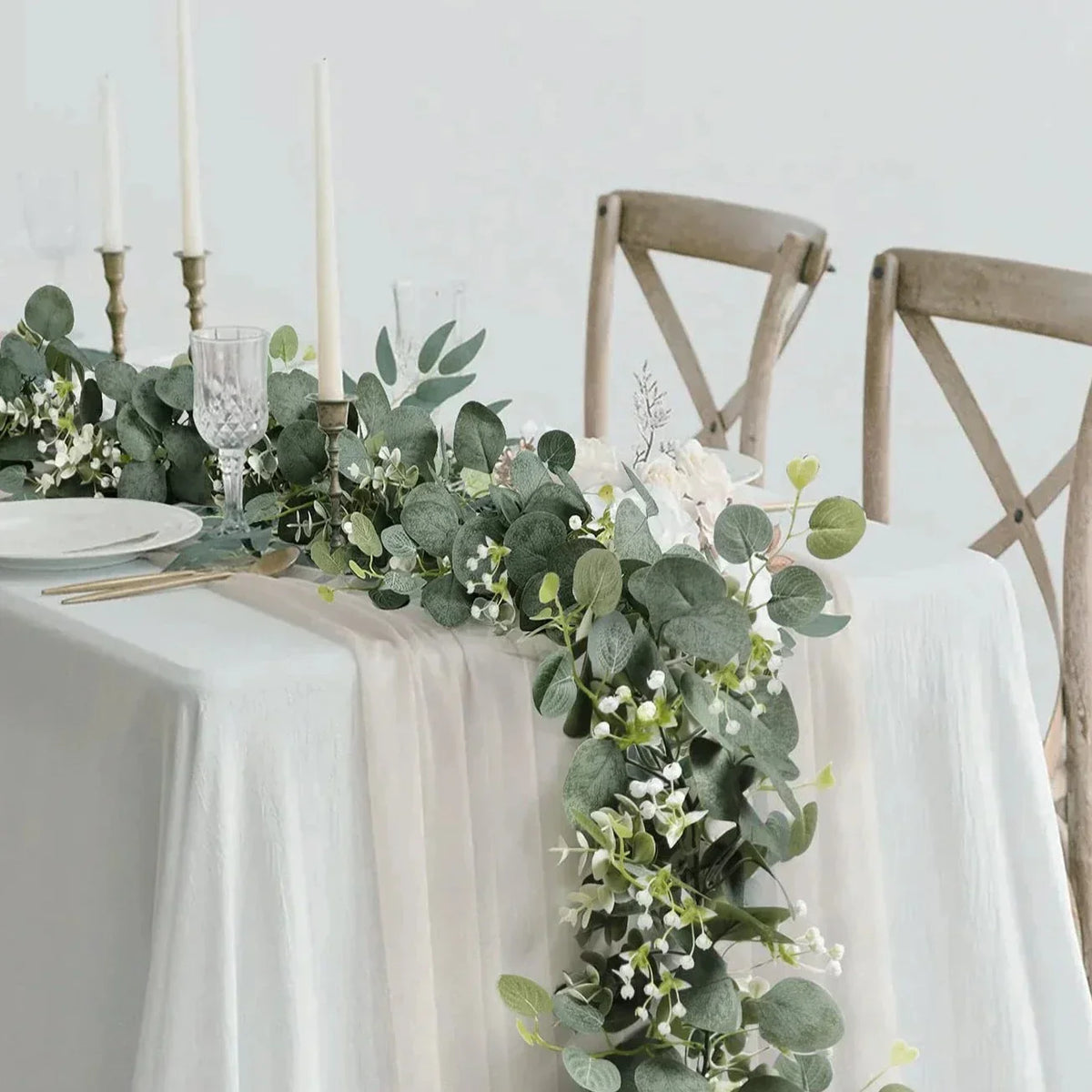 EucaGreen – Kunstig Eucalyptus Sæt (2 Stykker) | Naturlig Elegance