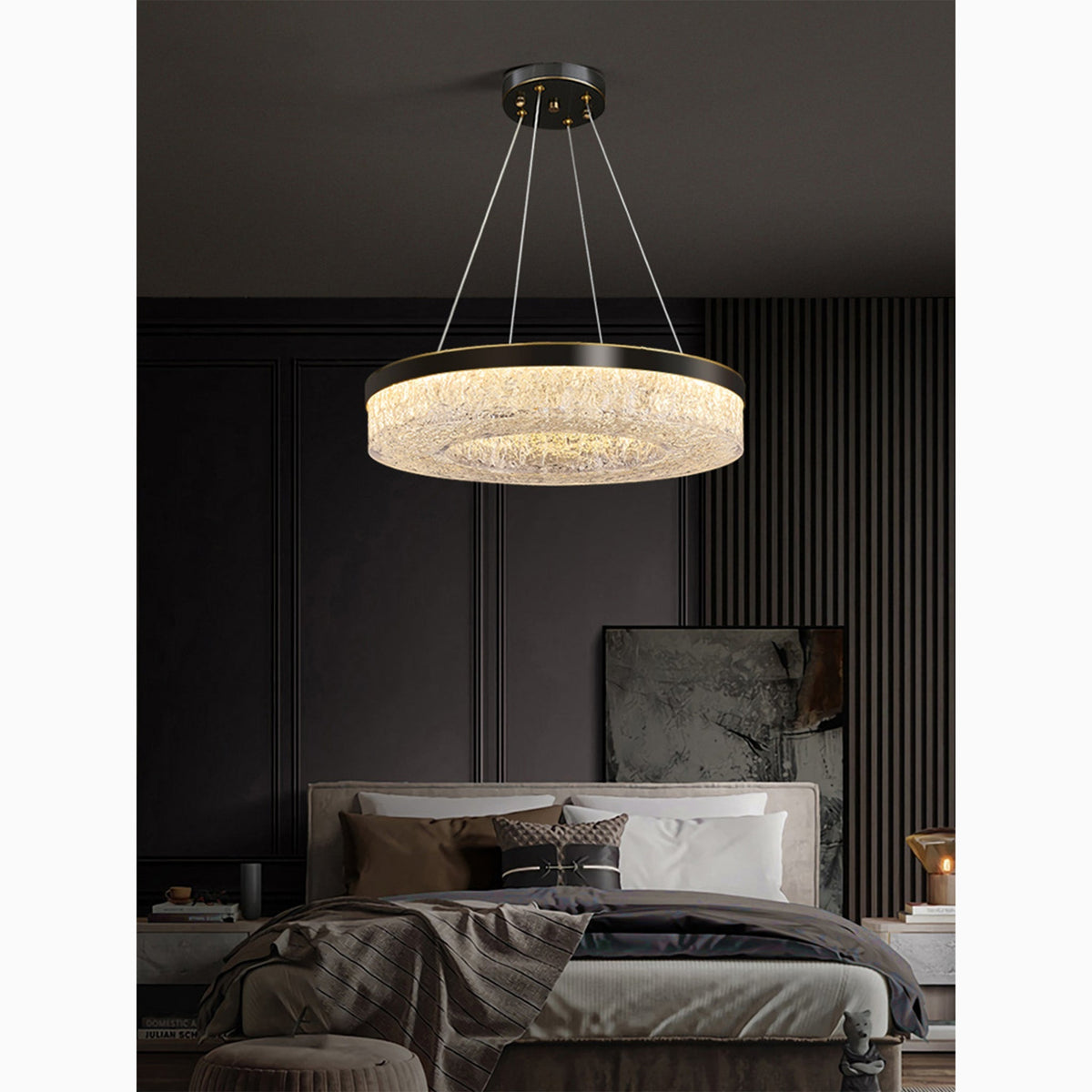 LuxeShine - Stilfuld Guld LED Hængelampe