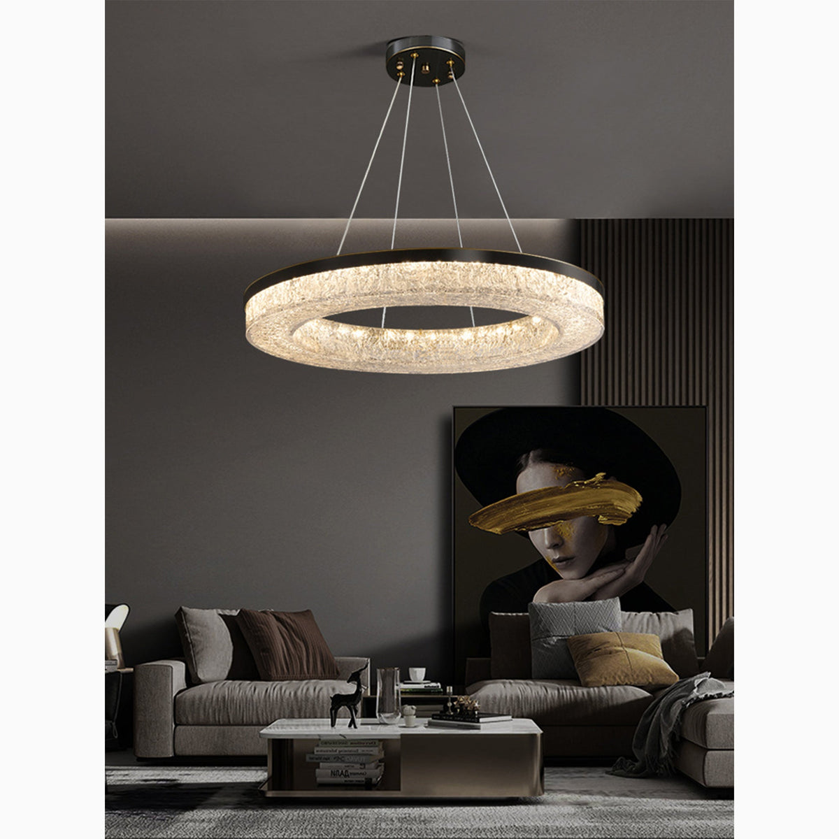LuxeShine - Stilfuld Guld LED Hængelampe