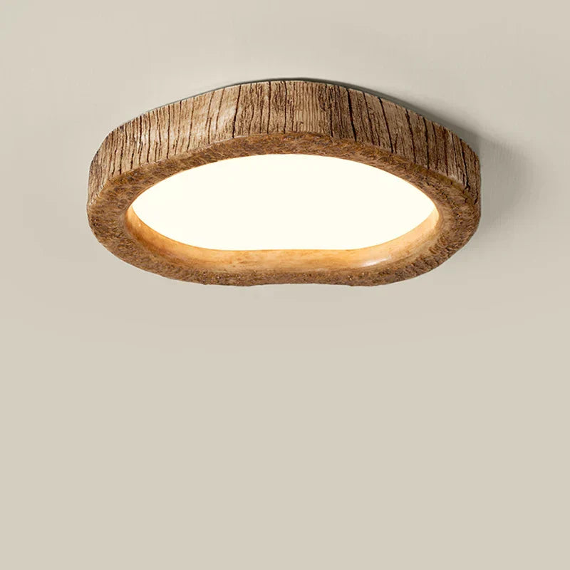 Naturlig Træ Loftlampe | TimberGlow