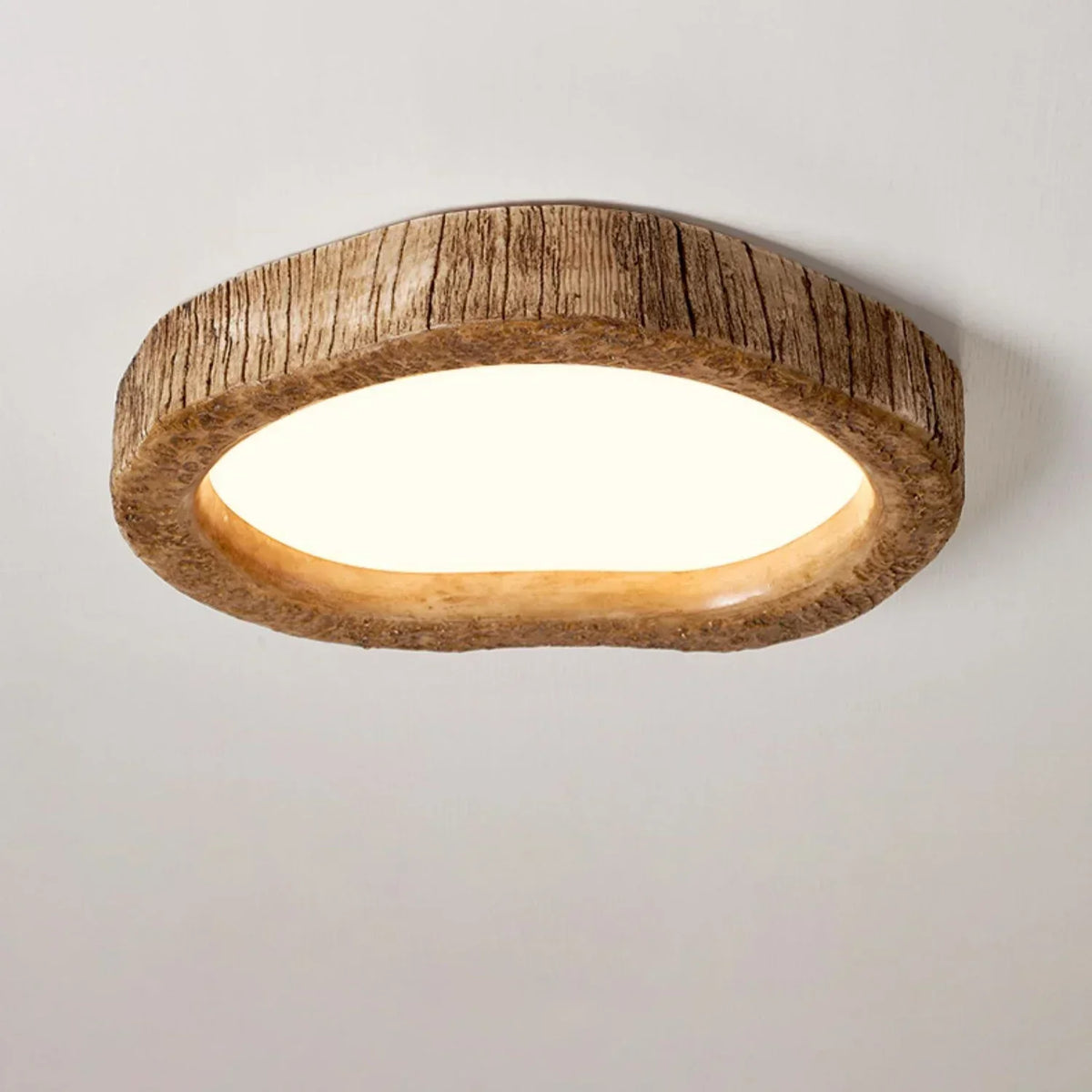 Naturlig Træ Loftlampe | TimberGlow