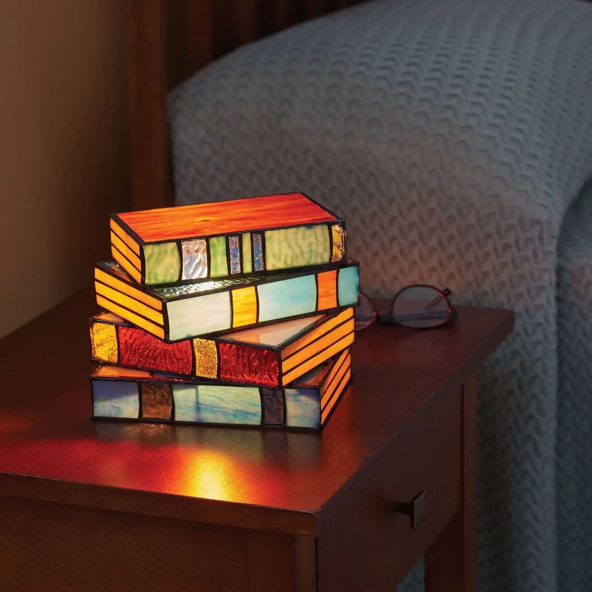 Farvet Glas Boglampe | ColorLite