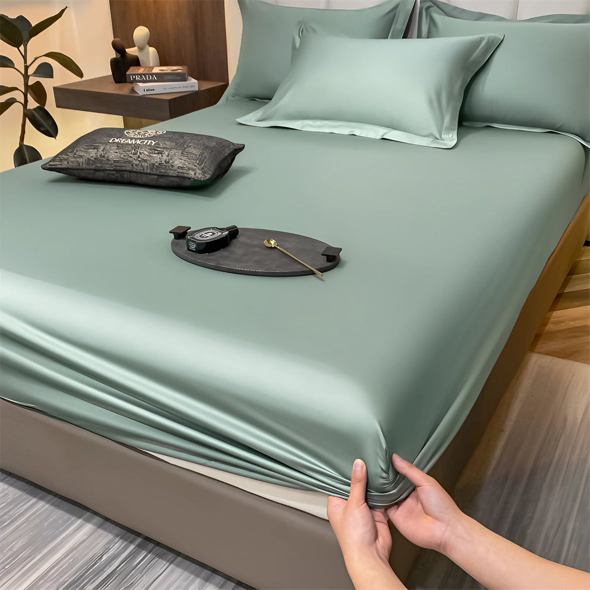 Luksuriøst Rødt Silke Satin Sengetøjssæt | SatinLuxe
