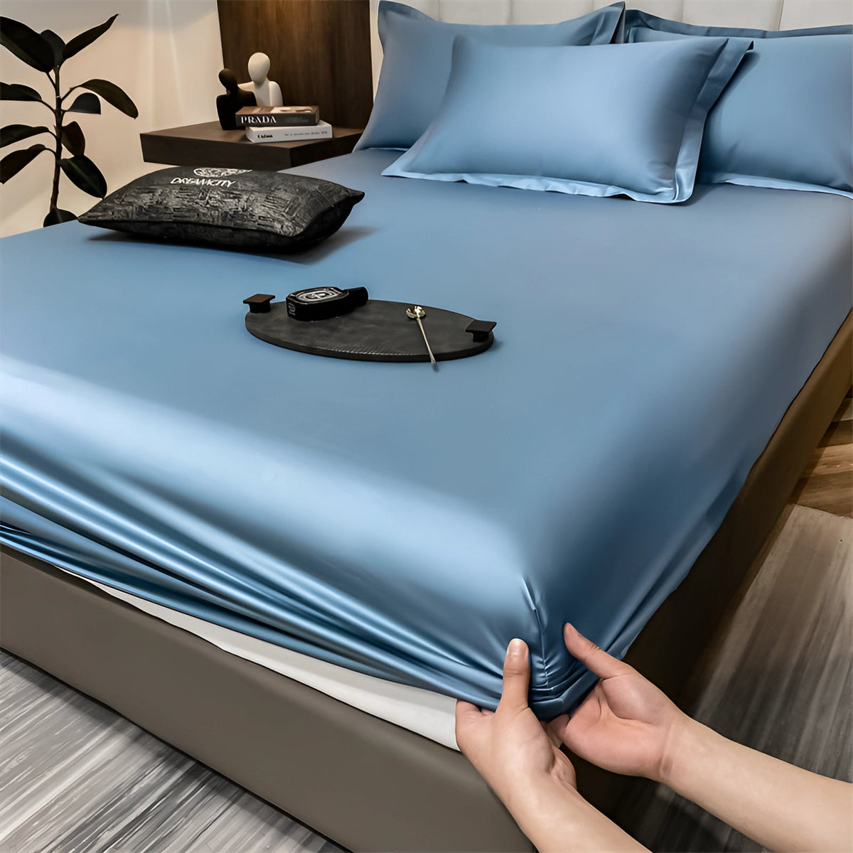 Luksuriøst Rødt Silke Satin Sengetøjssæt | SatinLuxe