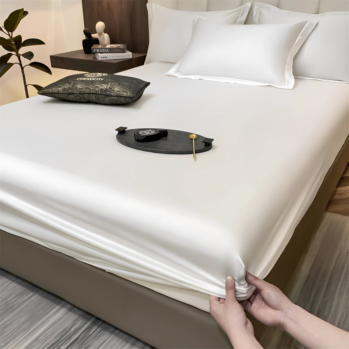 Luksuriøst Rødt Silke Satin Sengetøjssæt | SatinLuxe