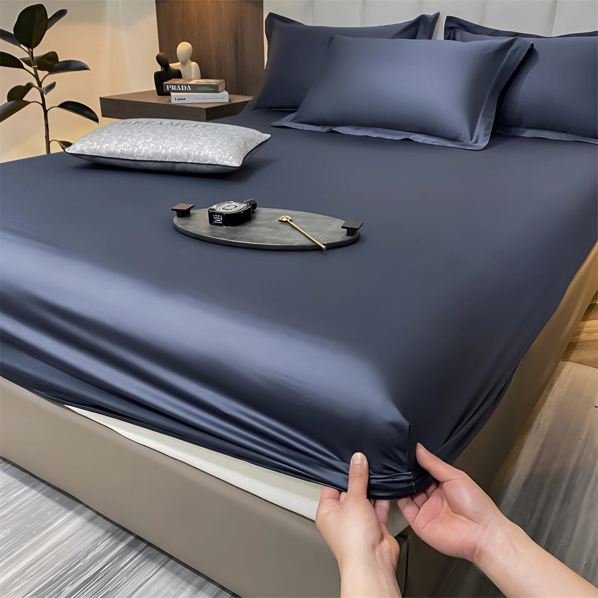 Luksuriøst Rødt Silke Satin Sengetøjssæt | SatinLuxe