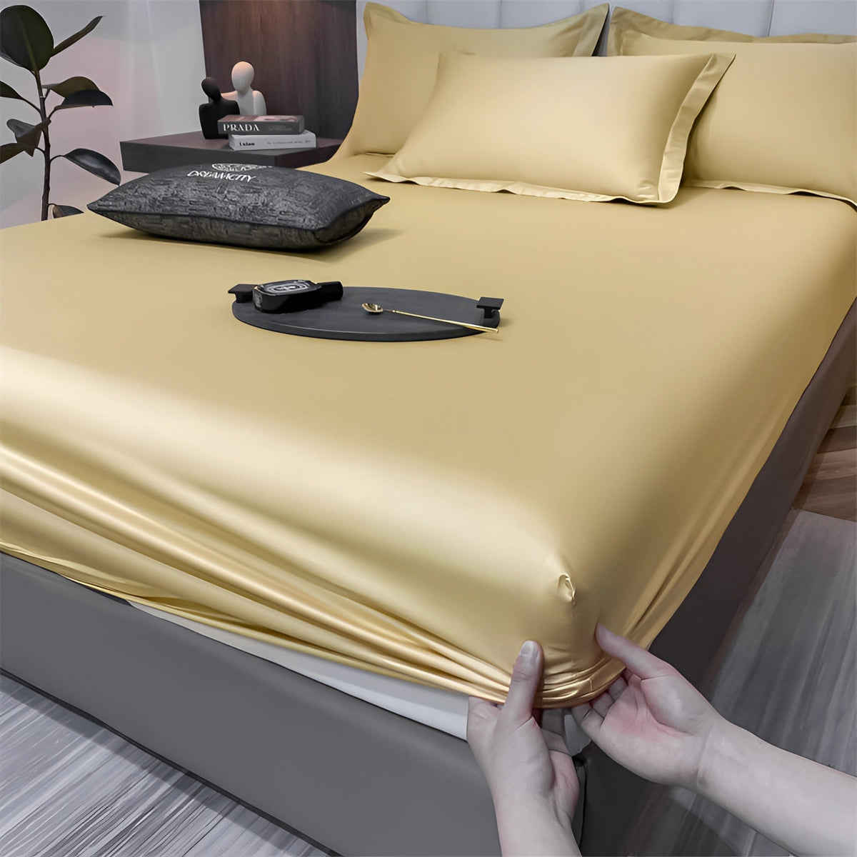 Luksuriøst Rødt Silke Satin Sengetøjssæt | SatinLuxe