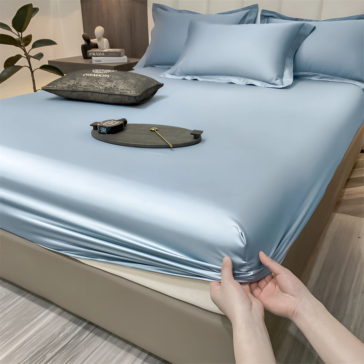 Luksuriøst Rødt Silke Satin Sengetøjssæt | SatinLuxe