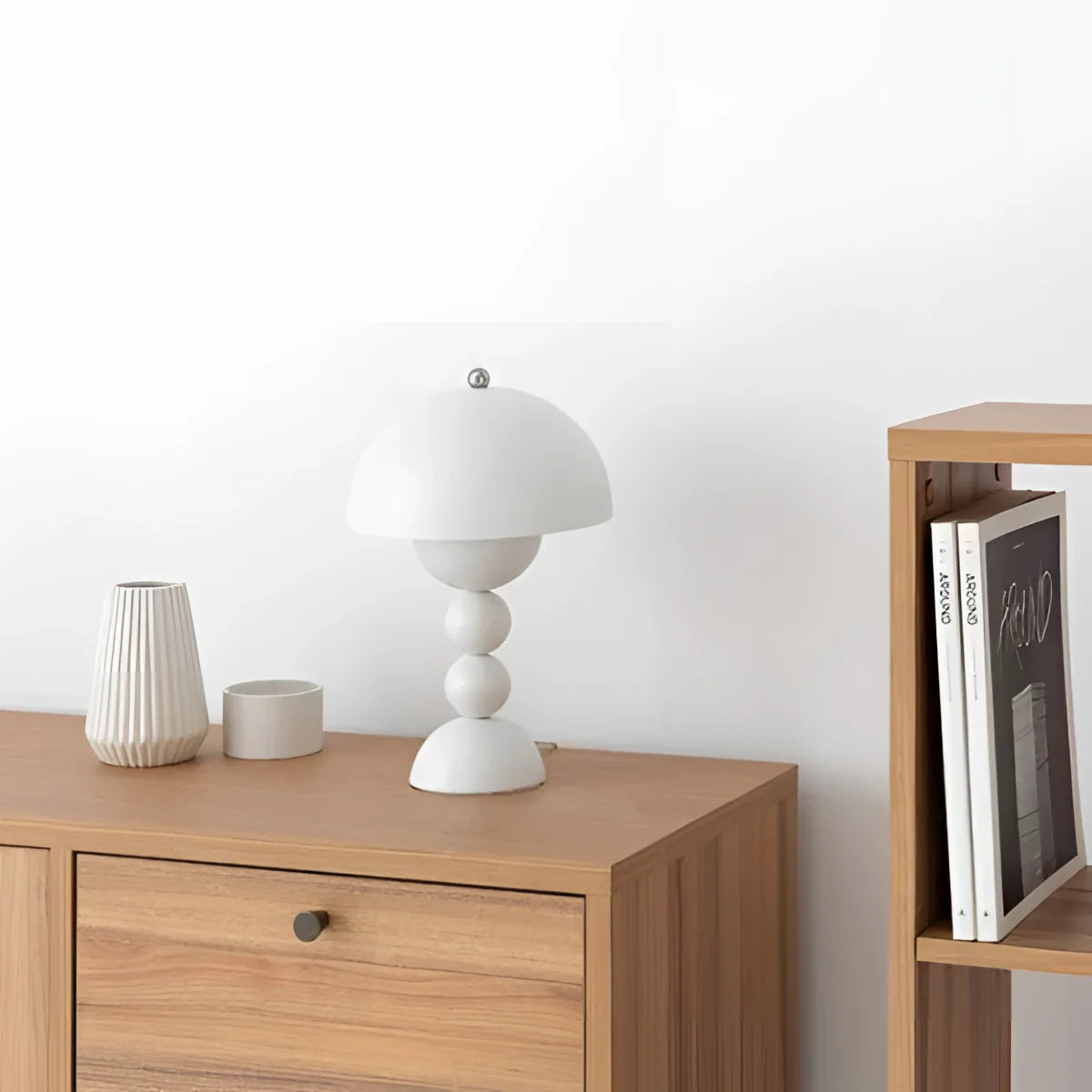 Vintage Mid-Century Svampeformet Bordlampe – Retro og Stilfuld | MushroomGlow