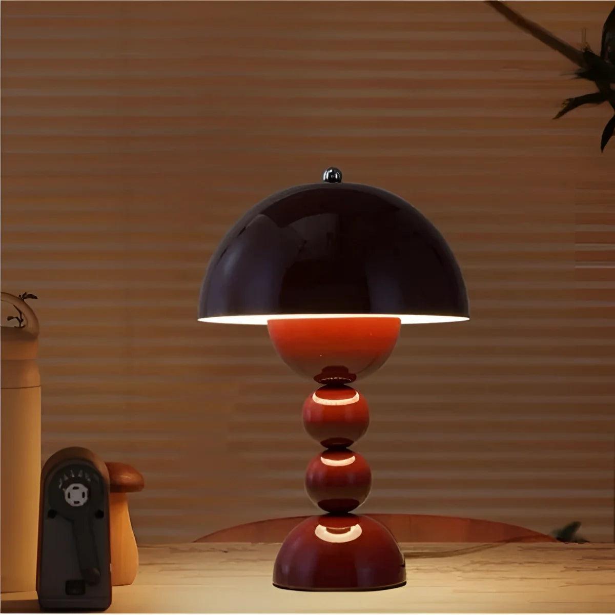 Vintage Mid-Century Svampeformet Bordlampe – Retro og Stilfuld | MushroomGlow