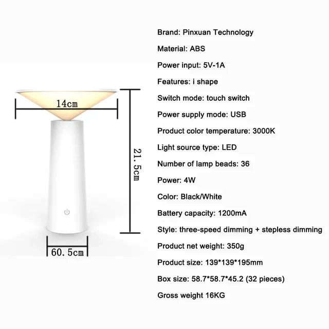Trådløs Bordlampe | FlexiLight
