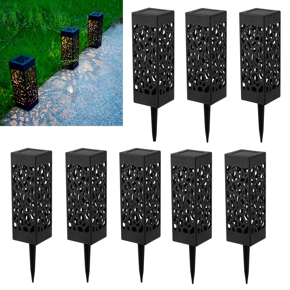 Solarlampe til Have med Realistisk Flammeeffekt og Solenergidrift-3