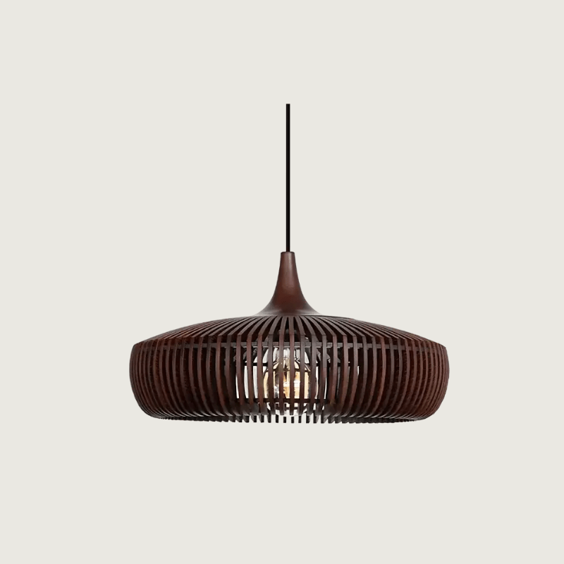 ZenGlow - Japandi Loftlampe i Massivt Træ