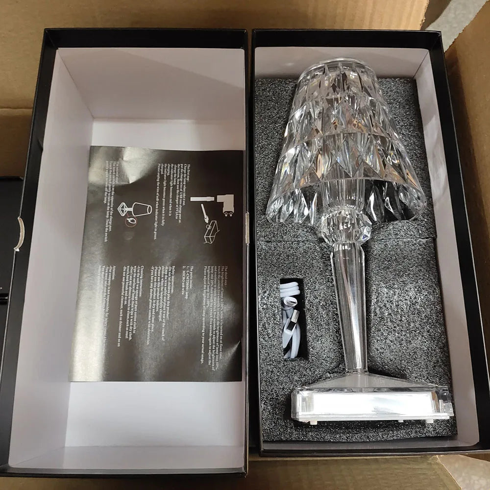 LED Kristal Tafellamp – Elegant og Justerbar | CrystalGlow