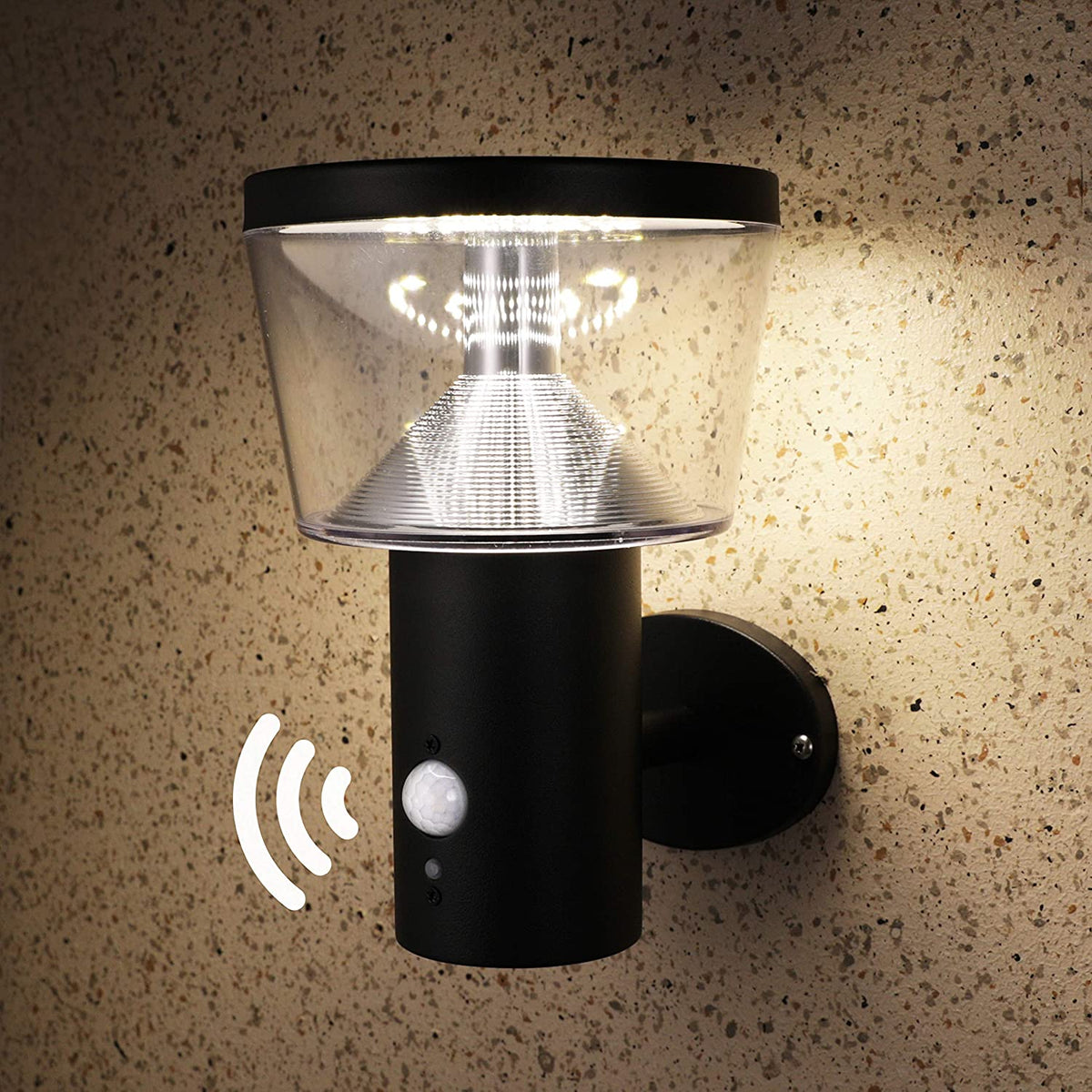 Solarlampe Til Væg Med Høj Lysstyrke Og Bevægelsessensor I Rustfrit Stål-1