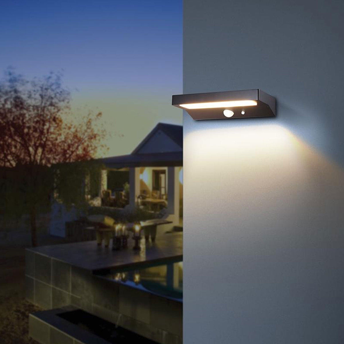 Solarlampe til Udendørs Brug med Bevægelsessensor og Udskifteligt Batteri-3