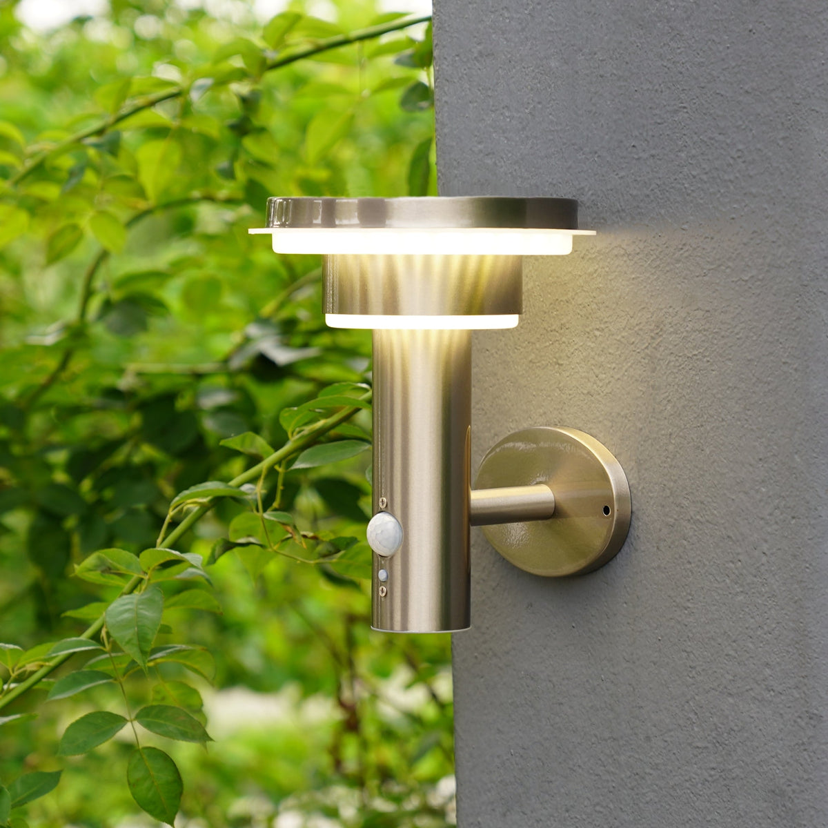 Solarlampe til Væg i Rustfrit Stål med Høj Lysstyrke og Bevægelsessensor-6