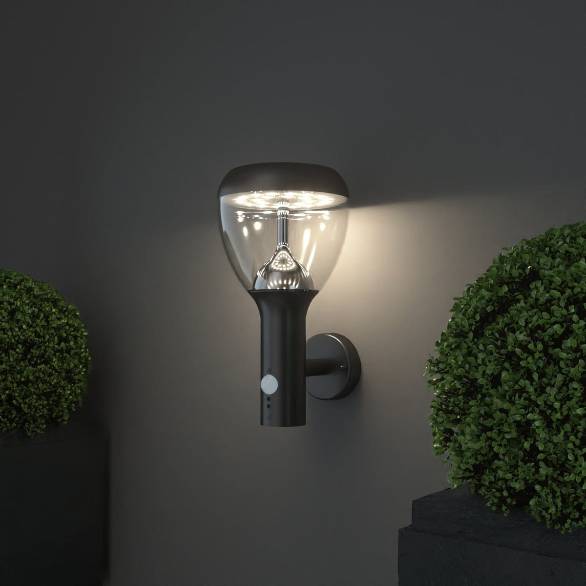 Solarlampe til Væg i Rustfrit Stål med Bevægelsessensor og 600 Lumen Lysstyrke-3