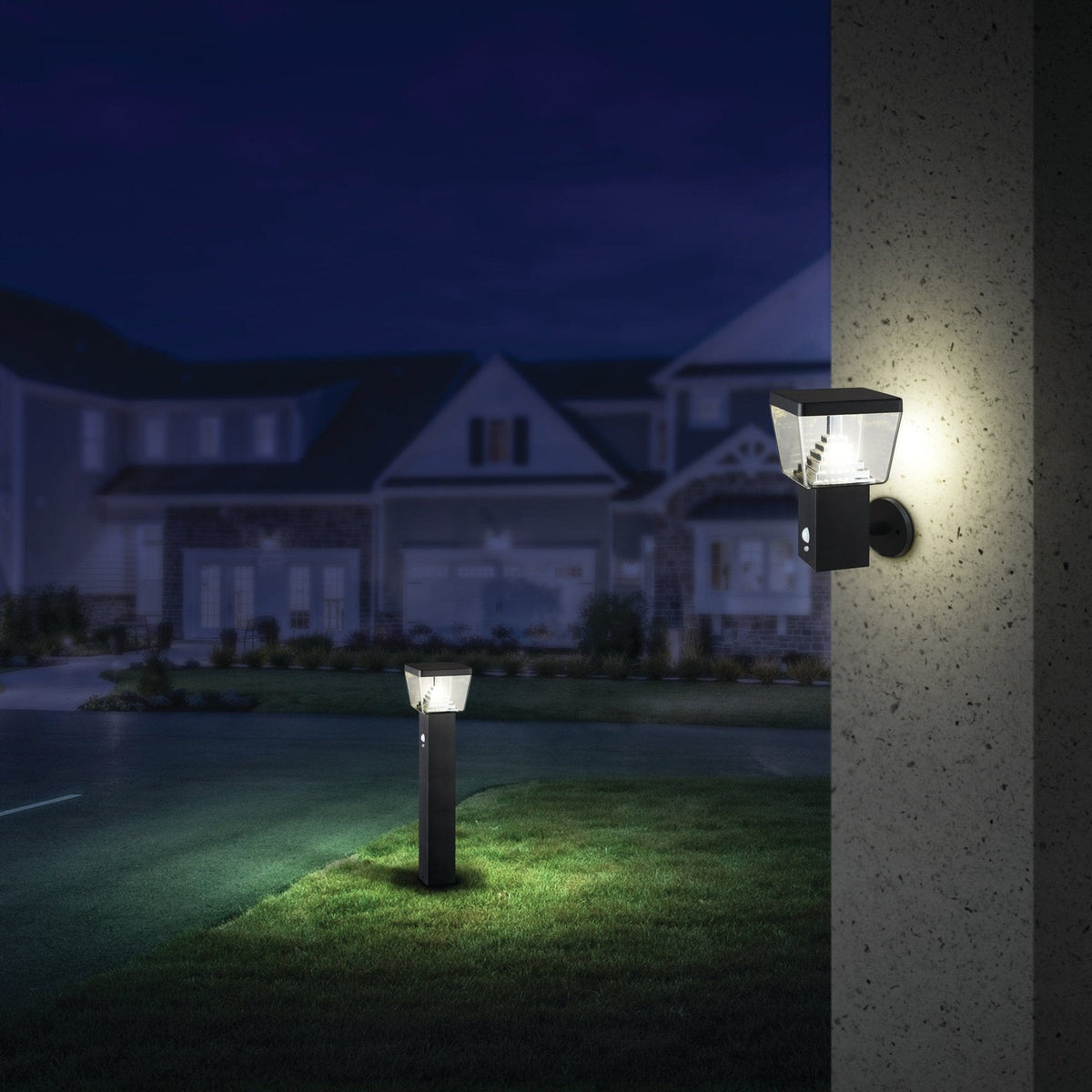 Solarlampe til Væg i Rustfrit Stål med Bevægelsessensor og 600 Lumen Lysstyrke-4