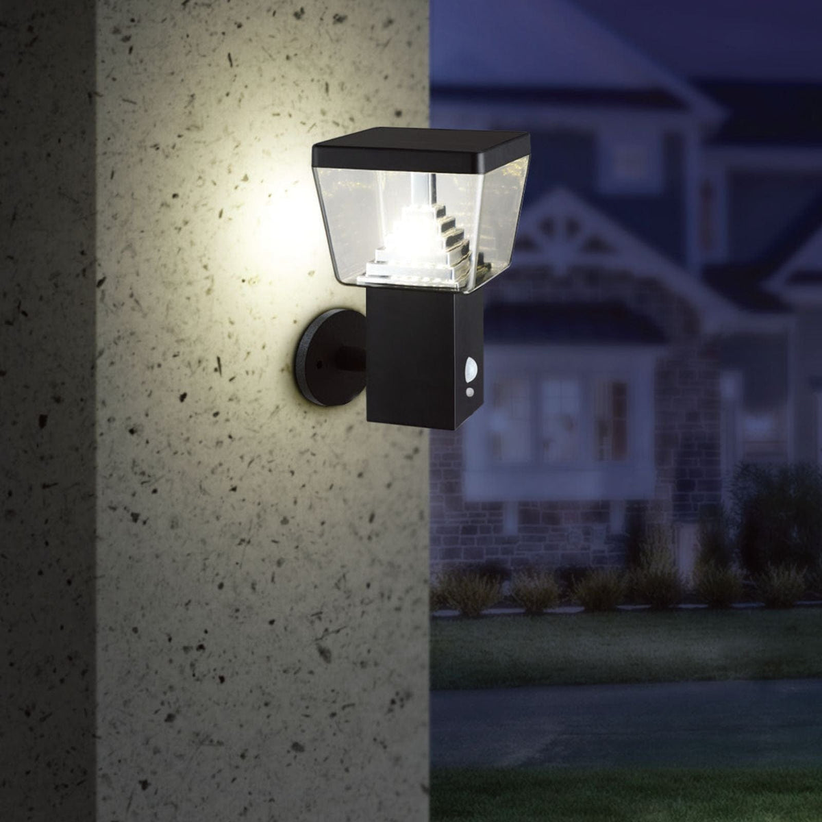Solarlampe til Væg i Rustfrit Stål med Bevægelsessensor og 600 Lumen Lysstyrke-2